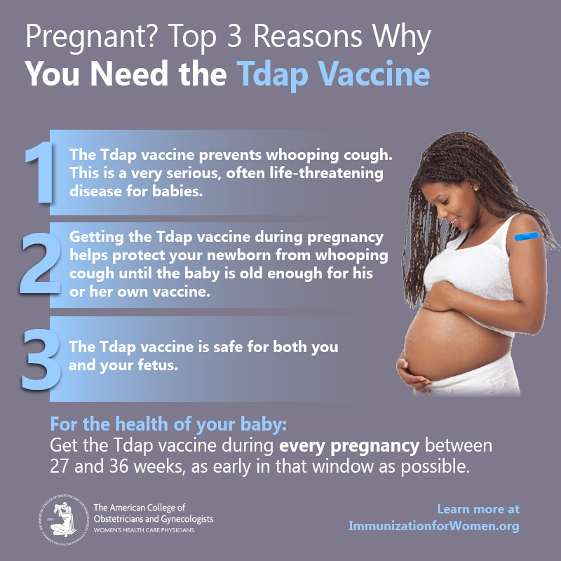 Importance of the TDaP vaccine during pregnancy.